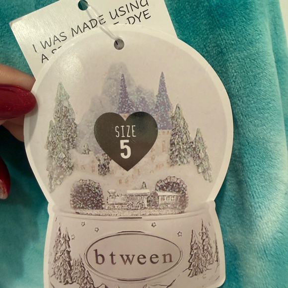 Kids Btween Tie-Dye Velour Jogger and Sweater Set - Teal NWT - Picture 5 of 5